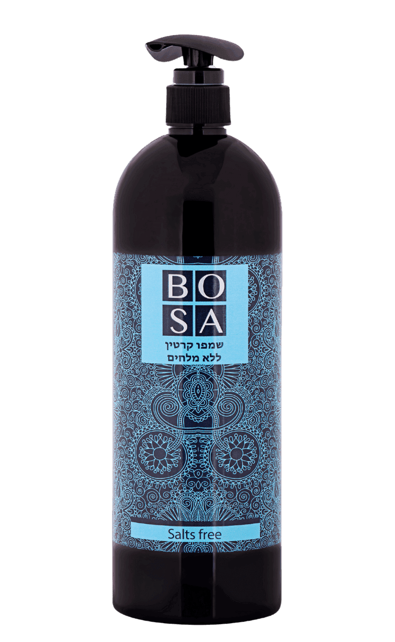 בקבוק שמפו קרטין ללא מלחים מסדרת BOSA